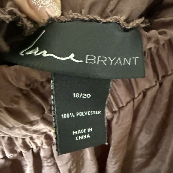 Lane Bryant Women’s Skirt Chocolate Brown Shimmer High Low Comfy Waist Sz 18/20 - Picture 3 of 6